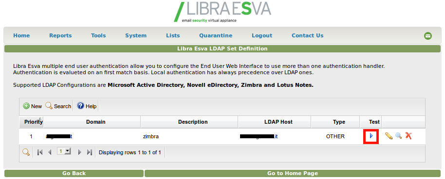 Configurazione LDAP