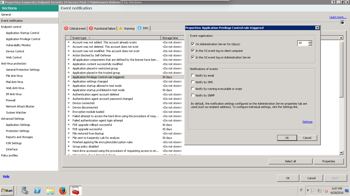 kas application privileges control