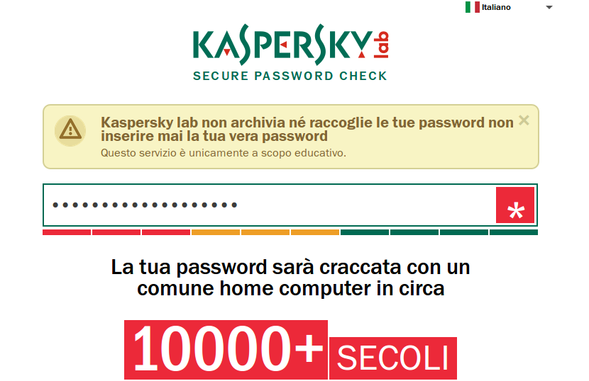 kaspersky password